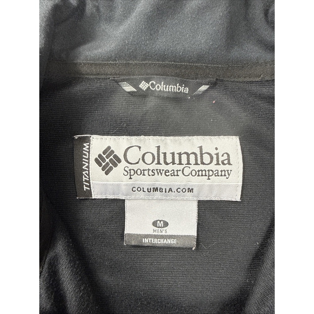 Columbia Titanium Jacket Mens Med Black/Red Fleece Full Zip Interchange Coat EUC - Picture 4 of 16